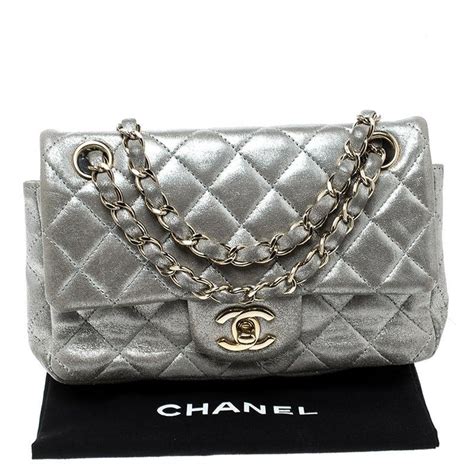 chanel quilted flap bag silver|chanel quilted flap bag small.